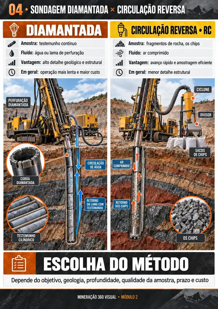 Sondagem Diamantada × Circulação Reversa
