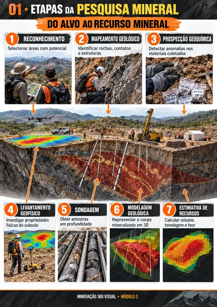 Etapas da Pesquisa Mineral